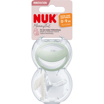 NUK Schnuller Mommy Feel Silikon, mint/weiß, Gr.1 , 0 - 9 Monate, 2 St - VivaVoss