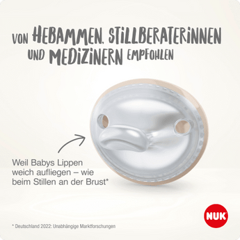NUK Schnuller Mommy Feel Silikon, mint/weiß, Gr.1 , 0 - 9 Monate, 2 St - VivaVoss