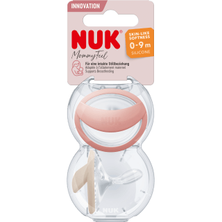 NUK Schnuller Mommy Feel Silikon, rosa/creme, Gr.1, 0 - 9 Monate, 2 St - VivaVoss