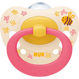 NUK Schnuller Signature Silikon, gelb/pink, 6 - 18 Monate, 2 St - VivaVoss
