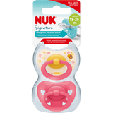 NUK Schnuller Signature Silikon, gelb/pink, ab 18 Monate, 2 St - VivaVoss