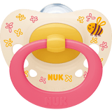 NUK Schnuller Signature Silikon, gelb/pink, ab 18 Monate, 2 St - VivaVoss