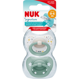 NUK Schnuller Signature Silikon, grün, 0 - 6 Monate, 2 St - VivaVoss