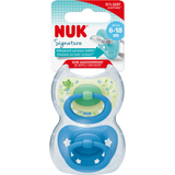 NUK Schnuller Signature Silikon, grün/blau, 6 - 18 Monate, 2 St - VivaVoss