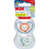 NUK Schnuller Space Night Silikon, blau/mint, ab 18 Monate, 2 St - VivaVoss