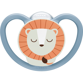 NUK Schnuller Space Night Silikon, blau/mint, ab 18 Monate, 2 St - VivaVoss