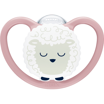 NUK Schnuller Space Night Silikon, lila/mint, ab 18 Monate, 2 St - VivaVoss