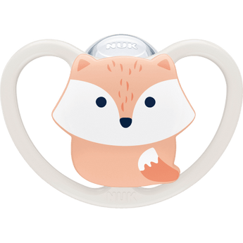 NUK Schnuller Space Silikon, aprikose/blau, 0 - 6 Monate, 2 St - VivaVoss