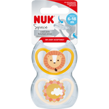 NUK Schnuller Space Silikon, gelb/aprikose, 6 - 18 Monate, 2 St - VivaVoss
