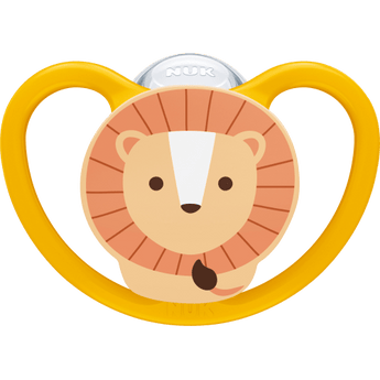 NUK Schnuller Space Silikon, gelb/aprikose, ab 18 Monate, 2 St - VivaVoss