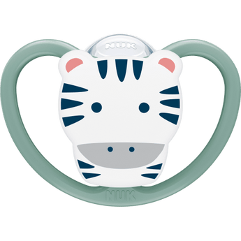 NUK Schnuller Space Silikon, grün/aprikose, ab 18 Monate, 2 St - VivaVoss