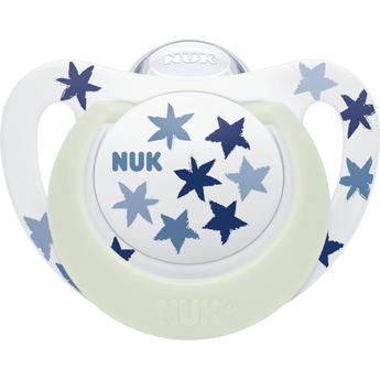 NUK Schnuller Star Day & Night Silikon, grün/blau, Gr.2, 6 - 18 Monate, 2 St - VivaVoss