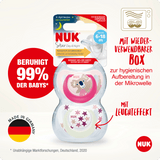 NUK Schnuller Star Day & Night Silikon, pink/weiß, Gr.2, 6 - 18 Monate, 2 St - VivaVoss