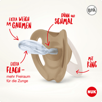 NUK Schnuller Star Day & Night Silikon, pink/weiß, Gr.2, 6 - 18 Monate, 2 St - VivaVoss