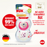 NUK Schnuller Star Day & Night Silikon, pink/weiß, Gr.3, 18 - 36 Monate, 2 St - VivaVoss