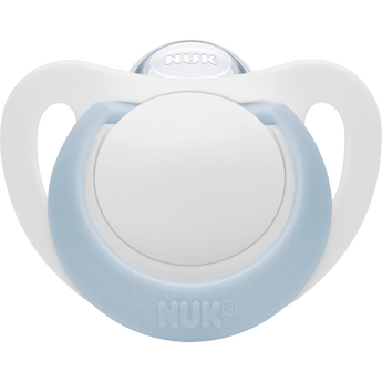 NUK Schnuller Star Silikon, blau/weiß, Gr.1, 0 - 6 Monate, 2 St - VivaVoss