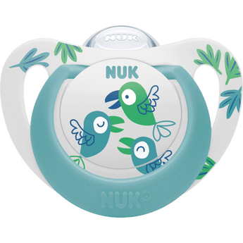 NUK Schnuller Star Silikon, türkis/blau, Gr.3, 18 - 36 Monate, 2 St - VivaVoss