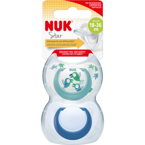 NUK Schnuller Star Silikon, türkis/blau, Gr.3, 18 - 36 Monate, 2 St - VivaVoss