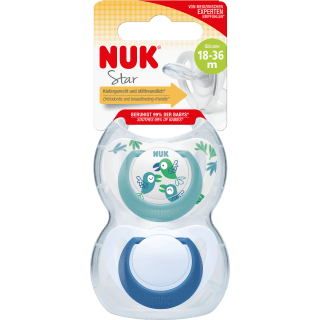 NUK Schnuller Star Silikon, türkis/blau, Gr.3, 18 - 36 Monate, 2 St - VivaVoss