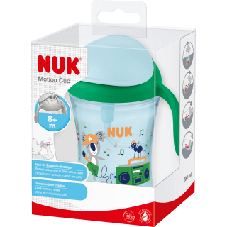 NUK Trinkhalmbecher Motion Cup grün, 230 ml, 1 St - VivaVoss