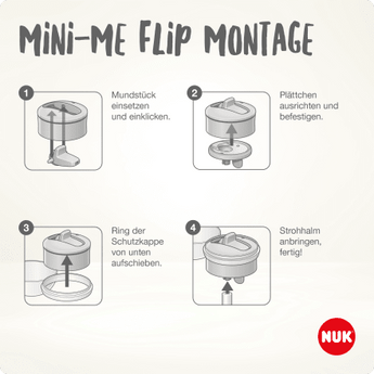 NUK Trinkhalmflasche Mini - Me mint, 450ml, 1 St - VivaVoss