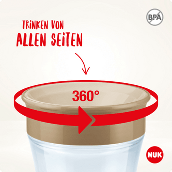 NUK Trinklernbecher Evolution Magic Cup türkis, 230 ml, 1 St - VivaVoss