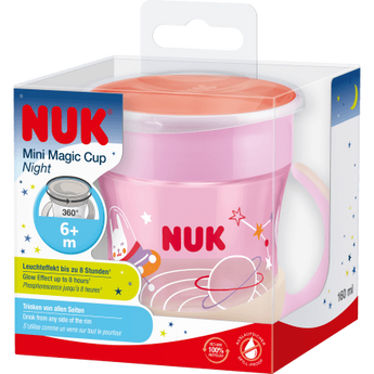 NUK Trinklernbecher Mini Magic Cup Night rosa, 160 ml, 1 St - VivaVoss