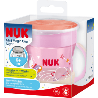 NUK Trinklernbecher Mini Magic Cup Night rosa, 160 ml, 1 St - VivaVoss