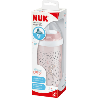 NUK Trinklernflasche Disney Bambi Kiddy Cup rosa, ab 12 Monate, 300ml, 1 St - VivaVoss