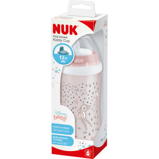 NUK Trinklernflasche Disney Bambi Kiddy Cup rosa, ab 12 Monate, 300ml, 1 St - VivaVoss