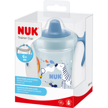 NUK Trinklernflasche Evolution Trainer Cup blau, 230 ml, 1 St - VivaVoss