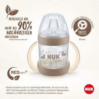 NUK Trinklernflasche for Nature, braun, ab 6.Monat, 150ml, 1 St - VivaVoss