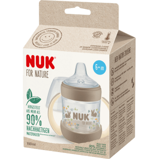 NUK Trinklernflasche for Nature, braun, ab 6.Monat, 150ml, 1 St - VivaVoss
