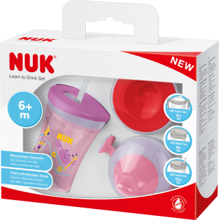 NUK Trinklernset Evolution, rot/lila, ab 6 Monate, 3 St - VivaVoss