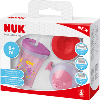 NUK Trinklernset Evolution, rot/lila, ab 6 Monate, 3 St - VivaVoss