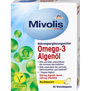 Omega - 3 Algenöl, Kapseln 30 St., 30 St - VivaVoss