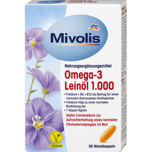 Omega - 3 Leinöl 1000, 30 St. - VivaVoss