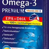 Omega - 3 Premium Fischöl Kapseln 90 St, 79 g - VivaVoss