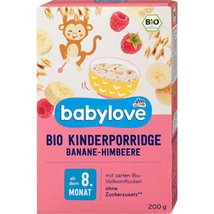 Porridge Banane & Himbeere ab dem 8. Monat, 200 g - VivaVoss