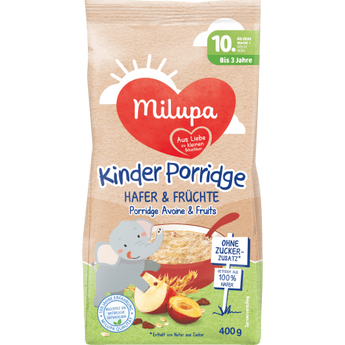 Porridge Kinder Hafer & Früchte ab dem 10.Monat, 400 g - VivaVoss