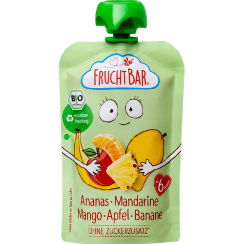 Quetschie Ananas - Mandarine - Mango - Apfel - Banane ab 6 Monaten, 100 g Quetschie by FruchtBar – Available at VivaVoss