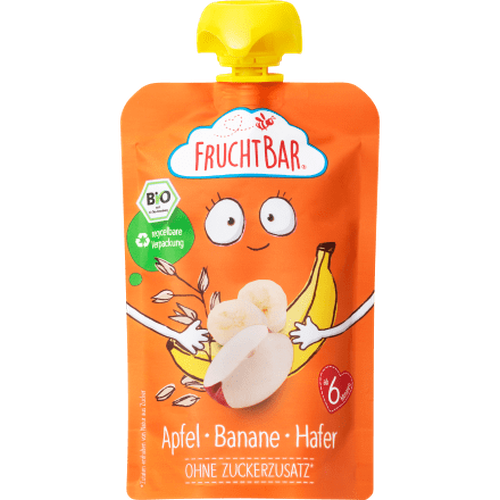 Quetschie Apfel - Banane - Hafer, ab 6 Monaten, 100 g Quetschie by FruchtBar – Available at VivaVoss
