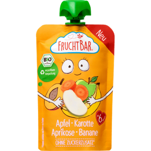 Quetschie Apfel, Karotte, Aprikose, Banane, ab 6 Monaten, 100 g Quetschie by FruchtBar – Available at VivaVoss