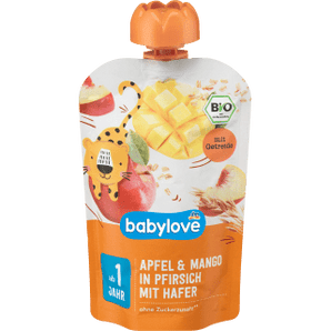 Quetschie Apfel & Mango in Pfirsich mit Hafer ab 1 Jahr, 100 g Quetschie by BabyLove – Available at VivaVoss