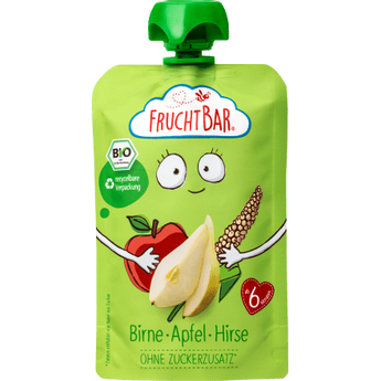 Quetschie Birne, Apfel & Hirse ab 6 Monaten, 100 g - VivaVoss