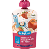Quetschie Erdbeere - Banane in Apfel mit Müsli ab 1 Jahr recyclebar, 100 g Quetschie by BabyLove – Available at VivaVoss