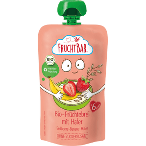 Quetschie Früchtebrei Hafer, Erdbeer & Banane ab dem 6.Monat, 120 g Puree by FruchtBar – Available at VivaVoss