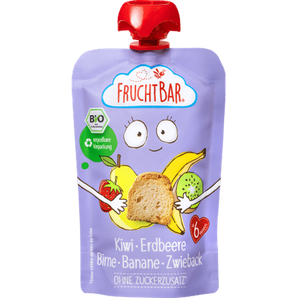 Quetschie Kiwi Erdbeere Birne Banane Zwieback ab 6 Monaten, 100 g Quetschie by FruchtBar – Available at VivaVoss
