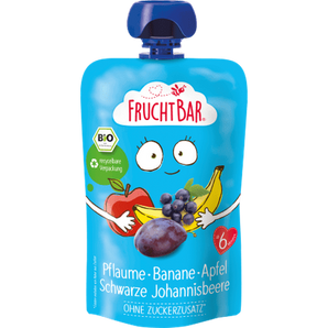 Quetschie Pflaume, Banane, Apfel, Schwarze Johannisbeere, ab 6 Monaten, 100 g Quetschie by FruchtBar – Available at VivaVoss