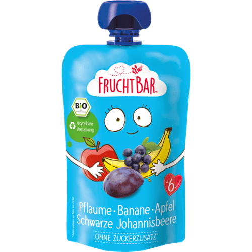 Quetschie Pflaume, Banane, Apfel, Schwarze Johannisbeere, ab 6 Monaten, 100 g Quetschie by FruchtBar – Available at VivaVoss